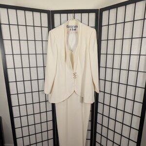 Vintage Maxi Dress and Matching Jacket Sz 10